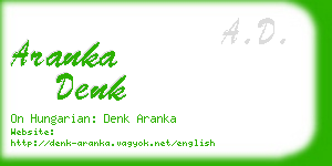 aranka denk business card